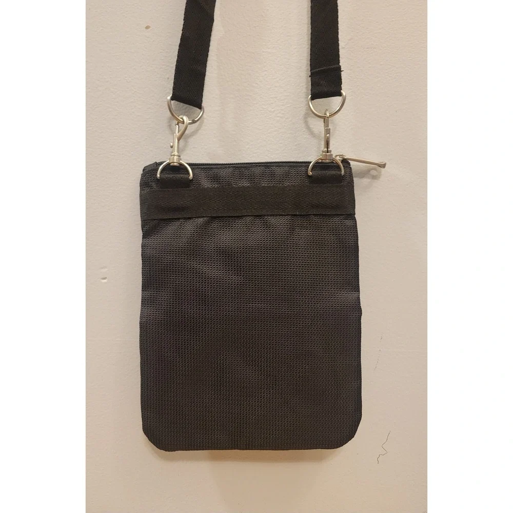 Harley Davidson Crossbody Travel Bag Black 3 Zipper Utility Pouch Purse